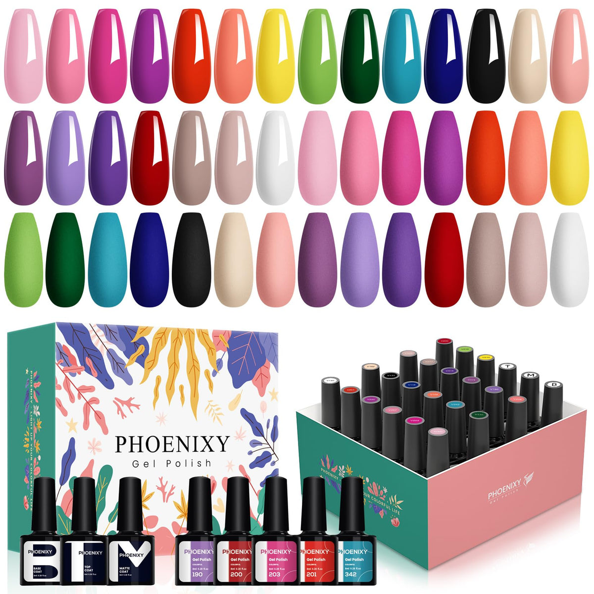 Phoenixy gel nail polish set colores violeta para uñas elegantes en casa