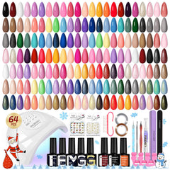 Phoenixy kit gel uñas con luz UV ilumina la manicura en casa