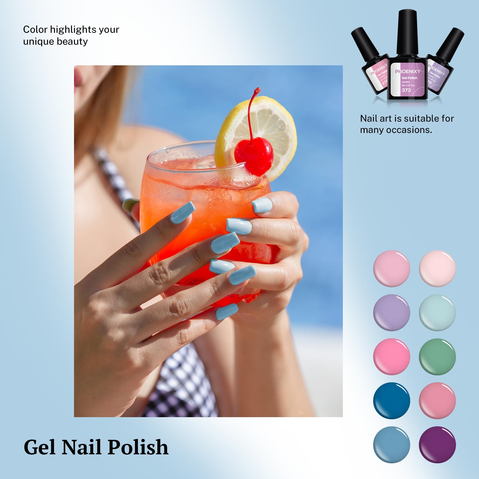 Regalo ideal para mujeres, estuche Phoenixy gel