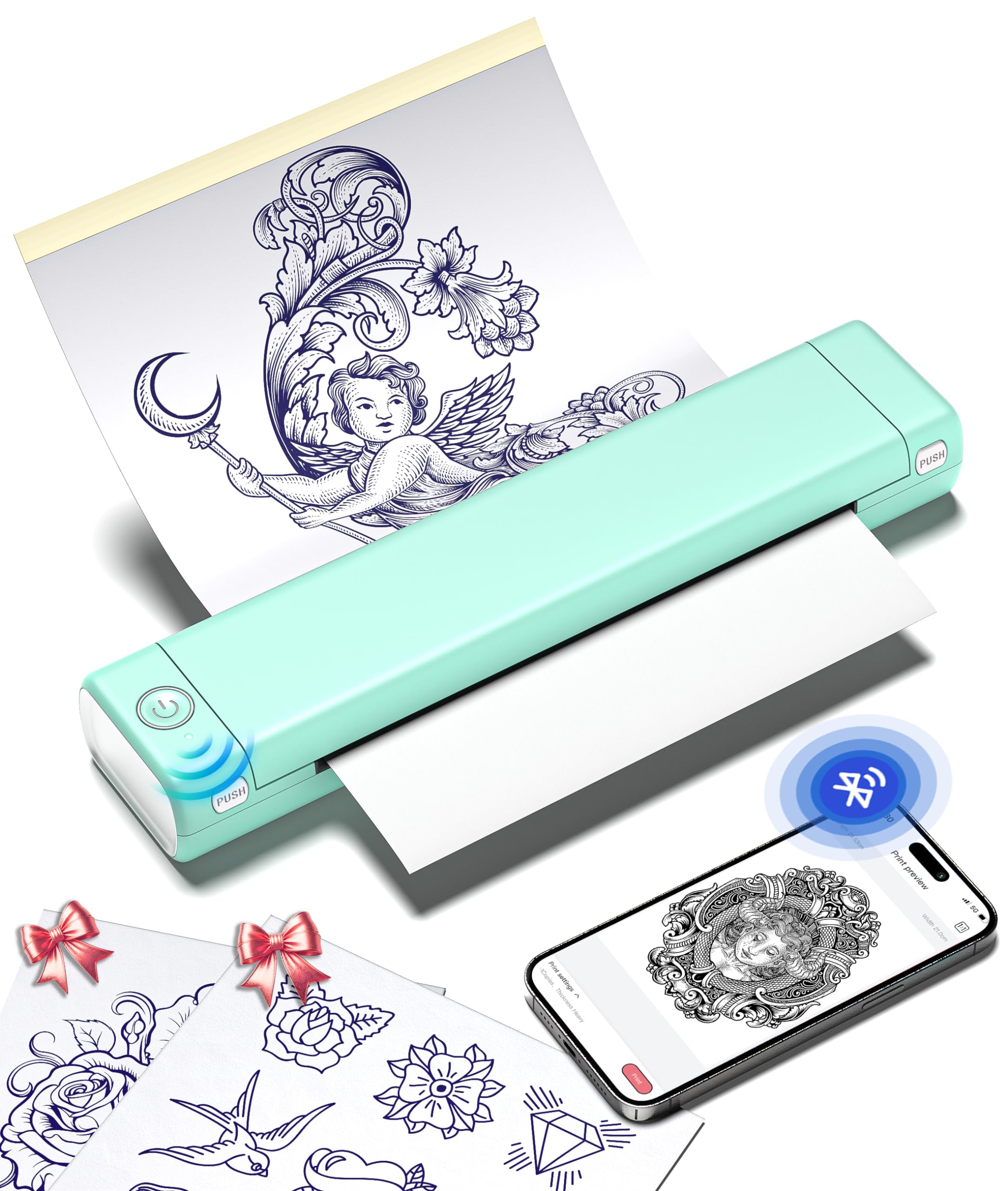 Phomemo M08F edicion tatuaje compacta para trabajo movil