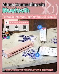 Phomemo M08F: conectividad Bluetooth para imprimir desde teléfono o tableta