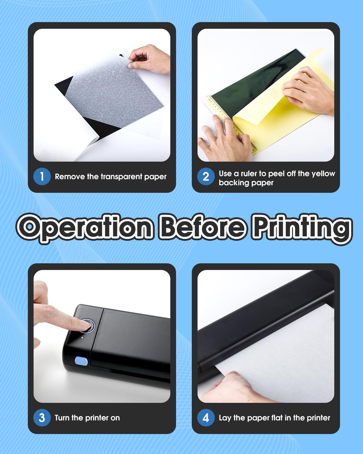 Phomemo M08F, papel de transferencia recomendado para transferencias nítidas