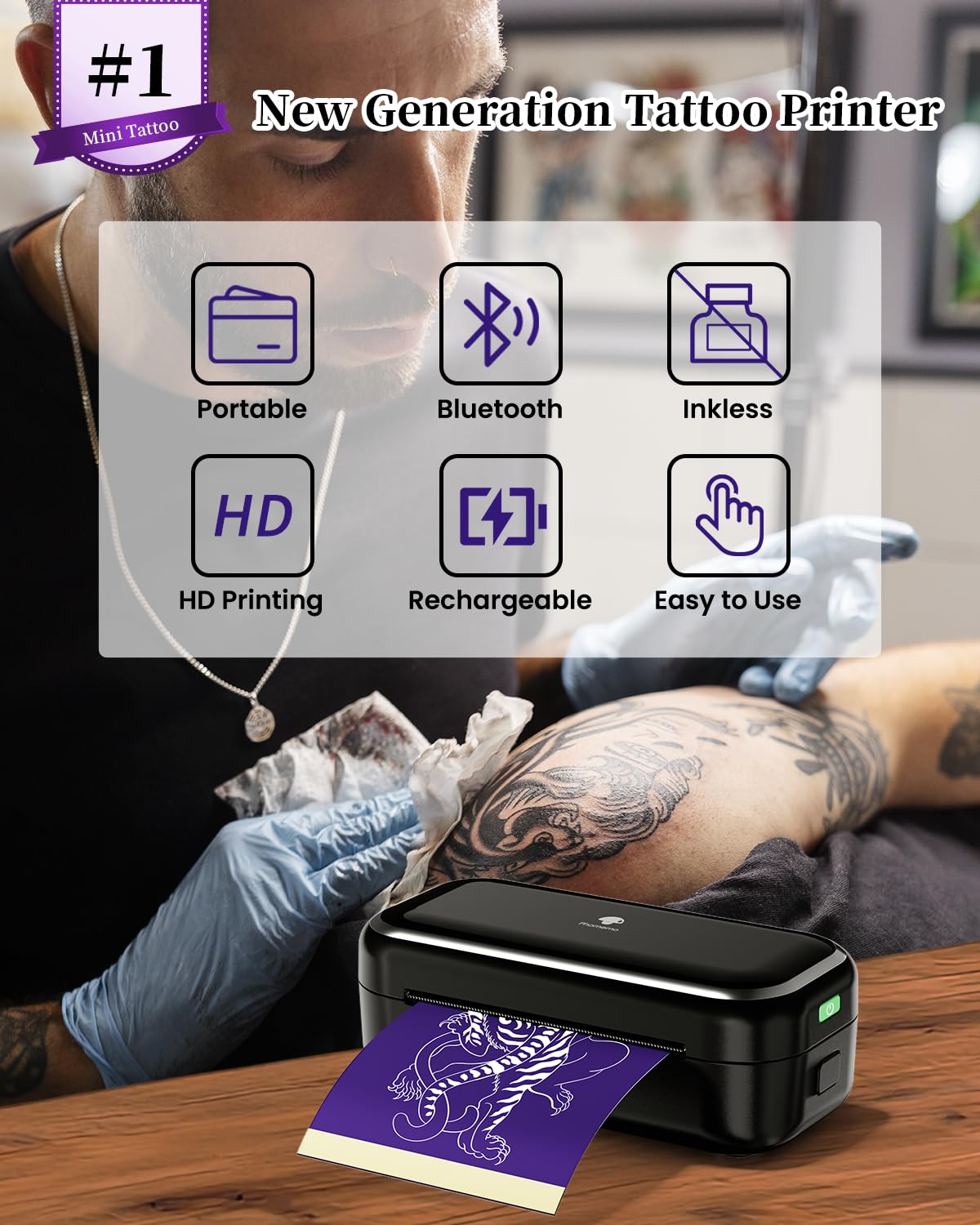 Phomemo TP31 funciona con Android e iOS para flujo de trabajo.