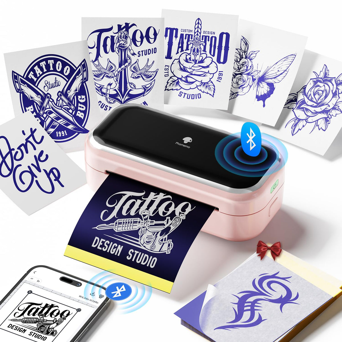 Phomemo TP31, impresora de plantillas para tatuajes, transferencias rápidas y limpias.