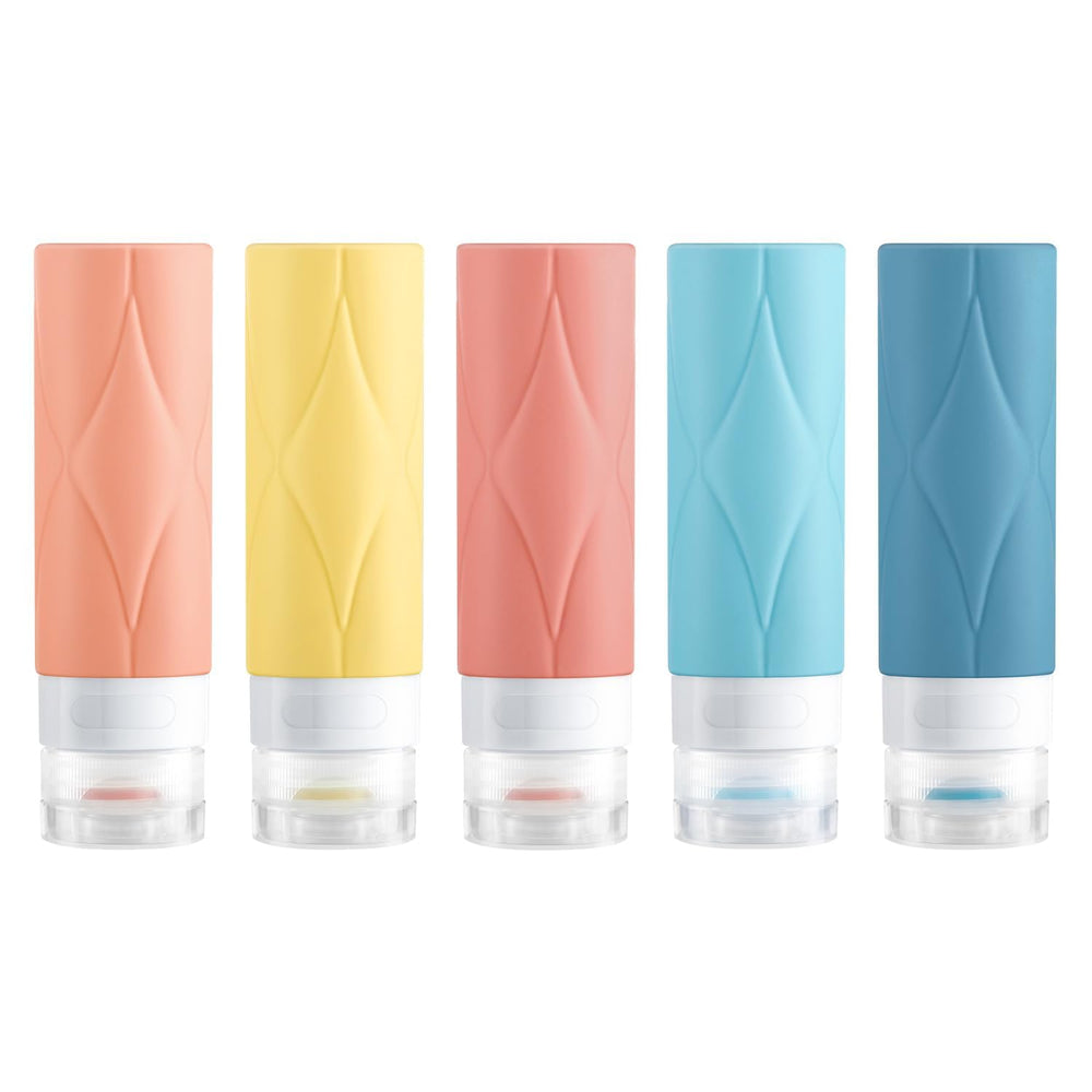 PHOVSUV botellas de viaje 90ml, 4pack, compactas para viajar, fáciles de rellenar