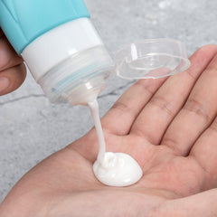 PHOVSUV botellas de viaje 90ml, válvula de aire triple, diseño antifugas