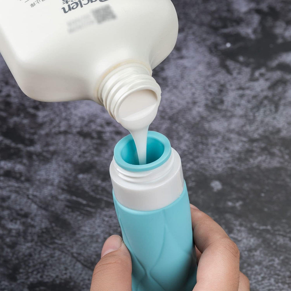 PHOVSUV botellas de viaje 90ml, tapa hermética, evita derrames en maleta