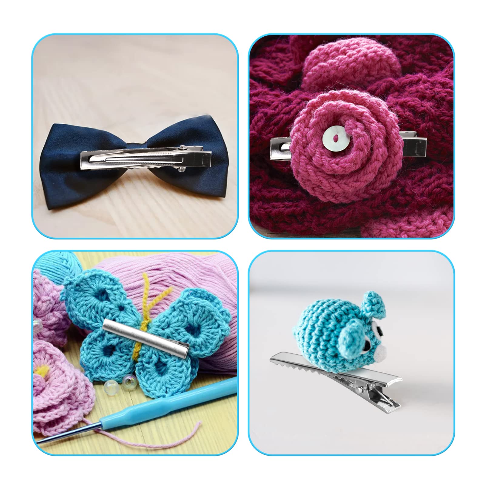 PHSZZ clips alligator para crear lazos hechos a mano, uso sencillo para manualidades capilares.