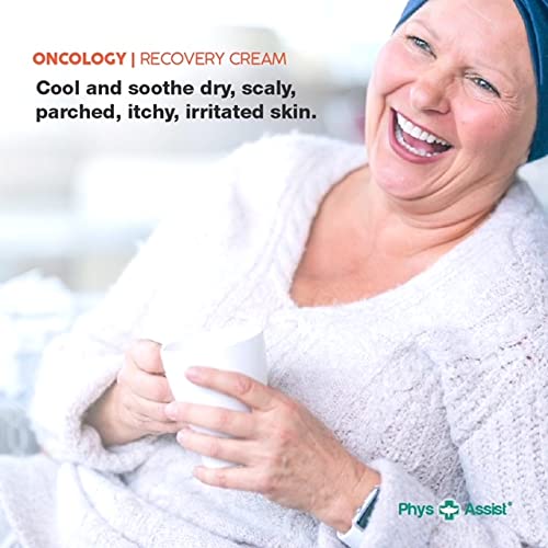 Envase externo de 4 oz de PhysAssist Oncology Recovery Cream para uso diario.