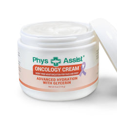 Textura sin fragancia de PhysAssist Oncology Recovery Cream para piel sensible.