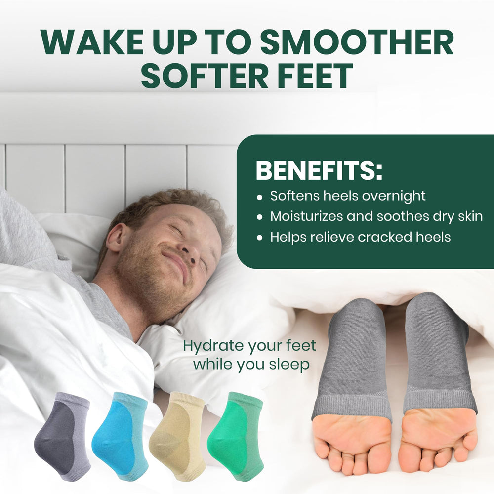 Interior de gel silicona en calcetines PhysFlex para ajuste cómodo
