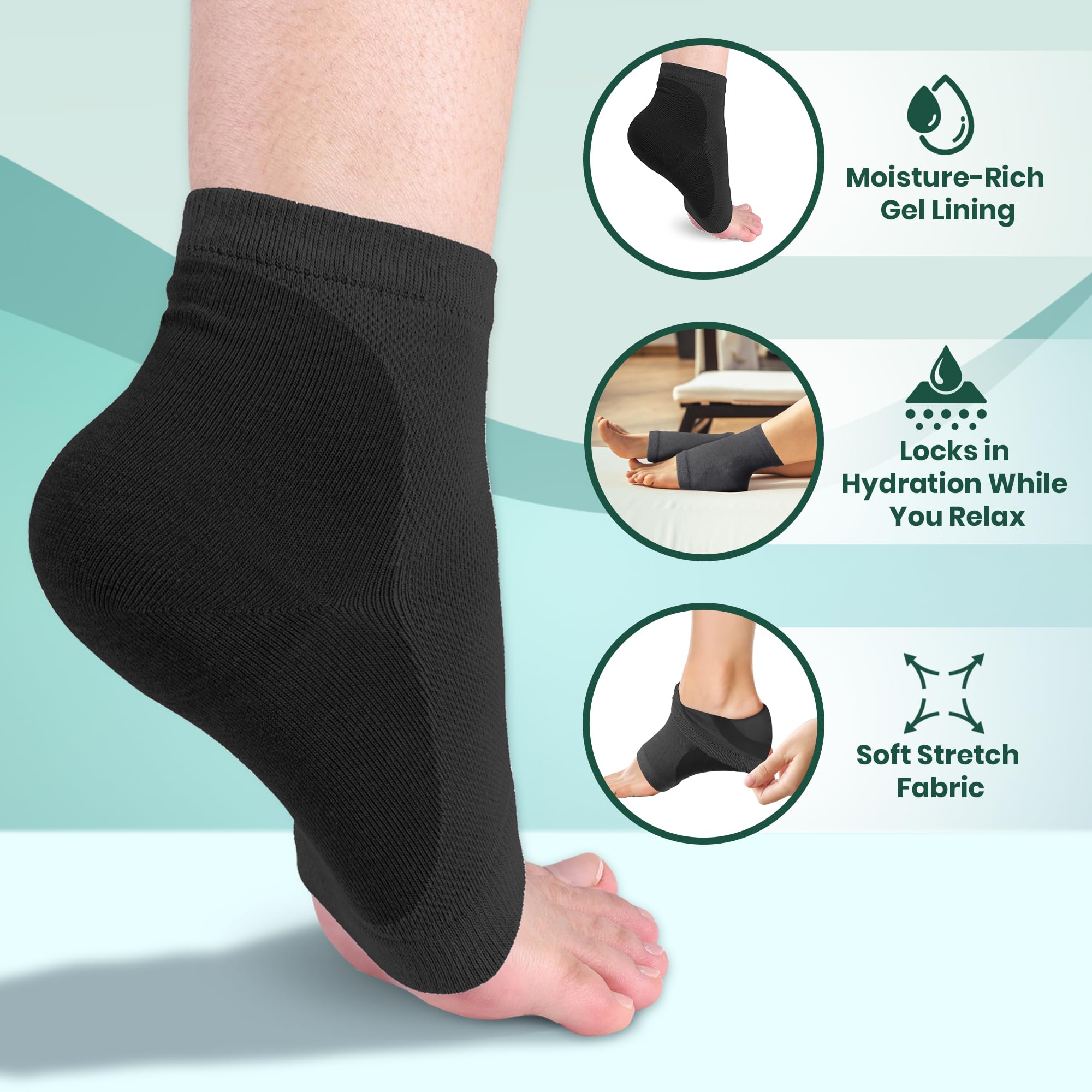 Uso diario y nocturno con PhysFlex para cuidado de pies sin esfuerzo