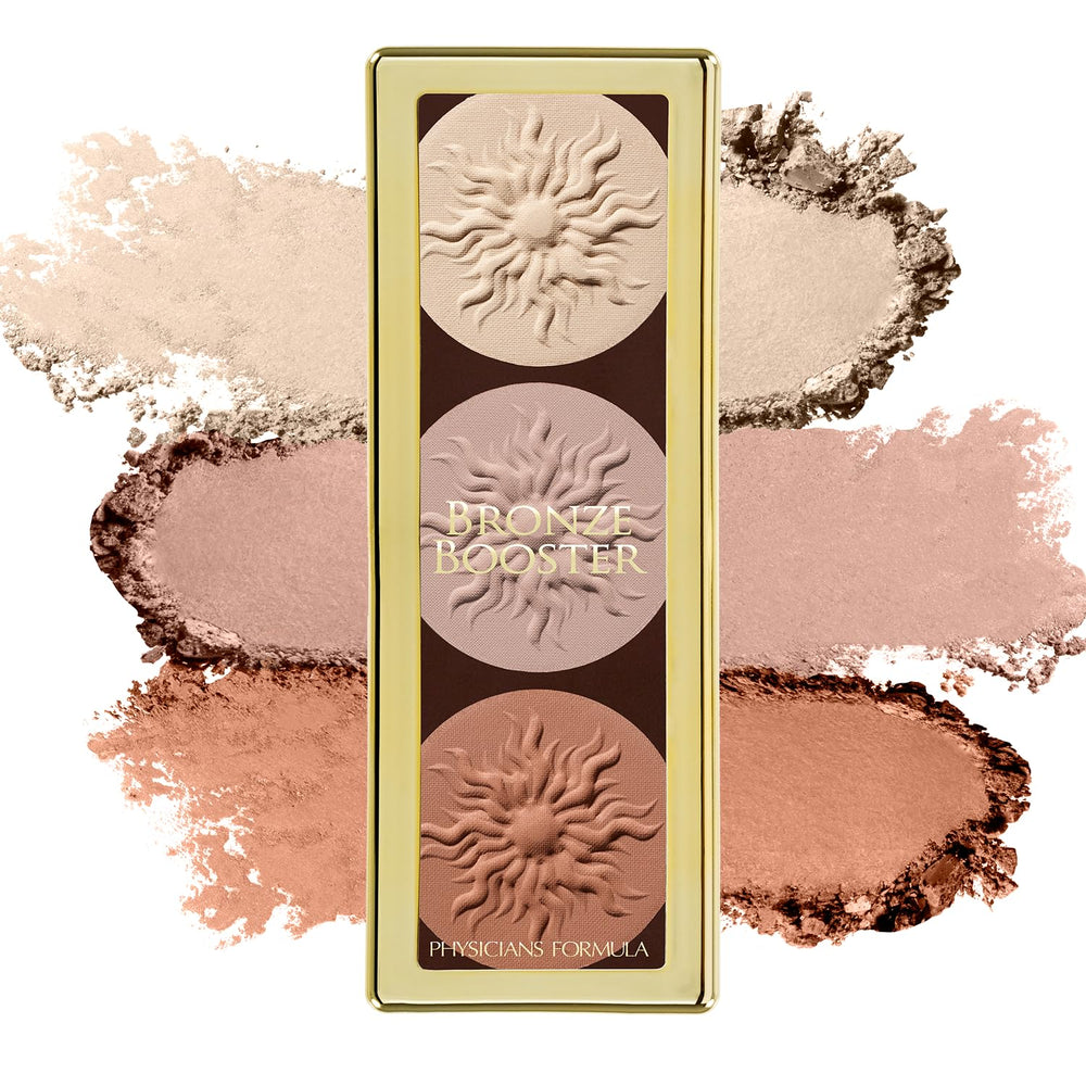 Paleta bronceador Physicians Formula con pincel incluido para aplicación precisa.