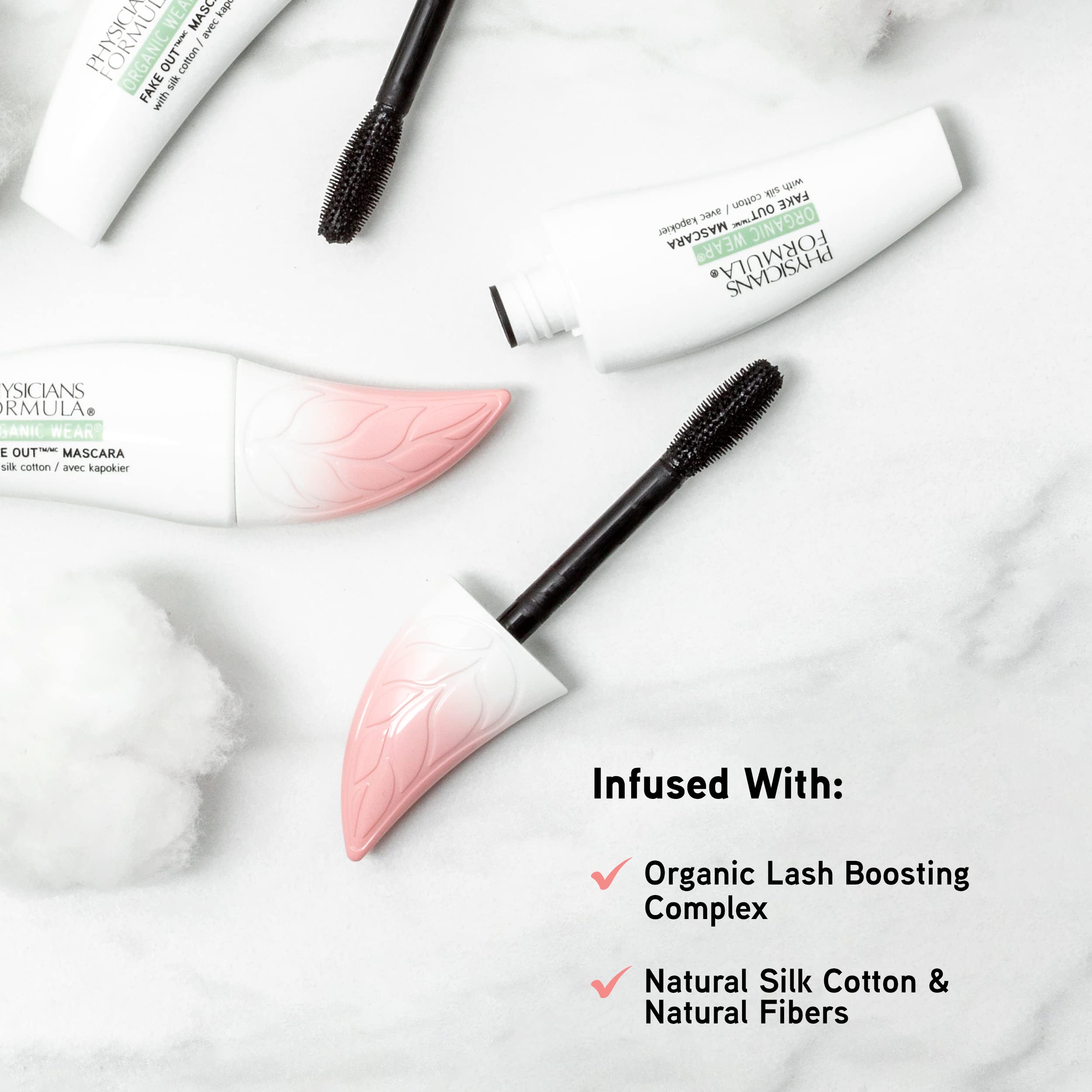 Rizo y definición visibles con Physicians Formula Organic Wear Lash Boosting