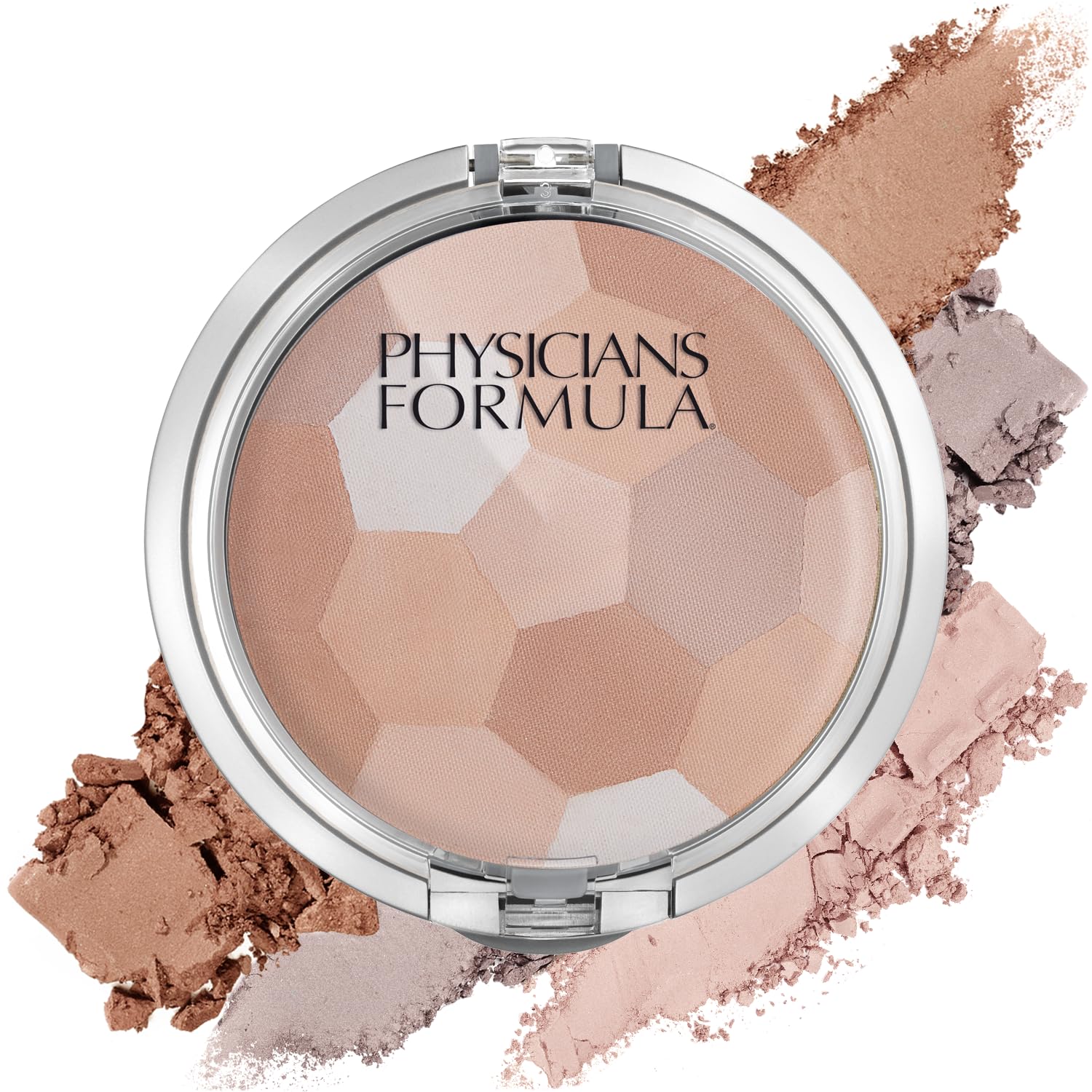 Physicians Formula polvos fijadores en paleta multicolor para acabado suave.