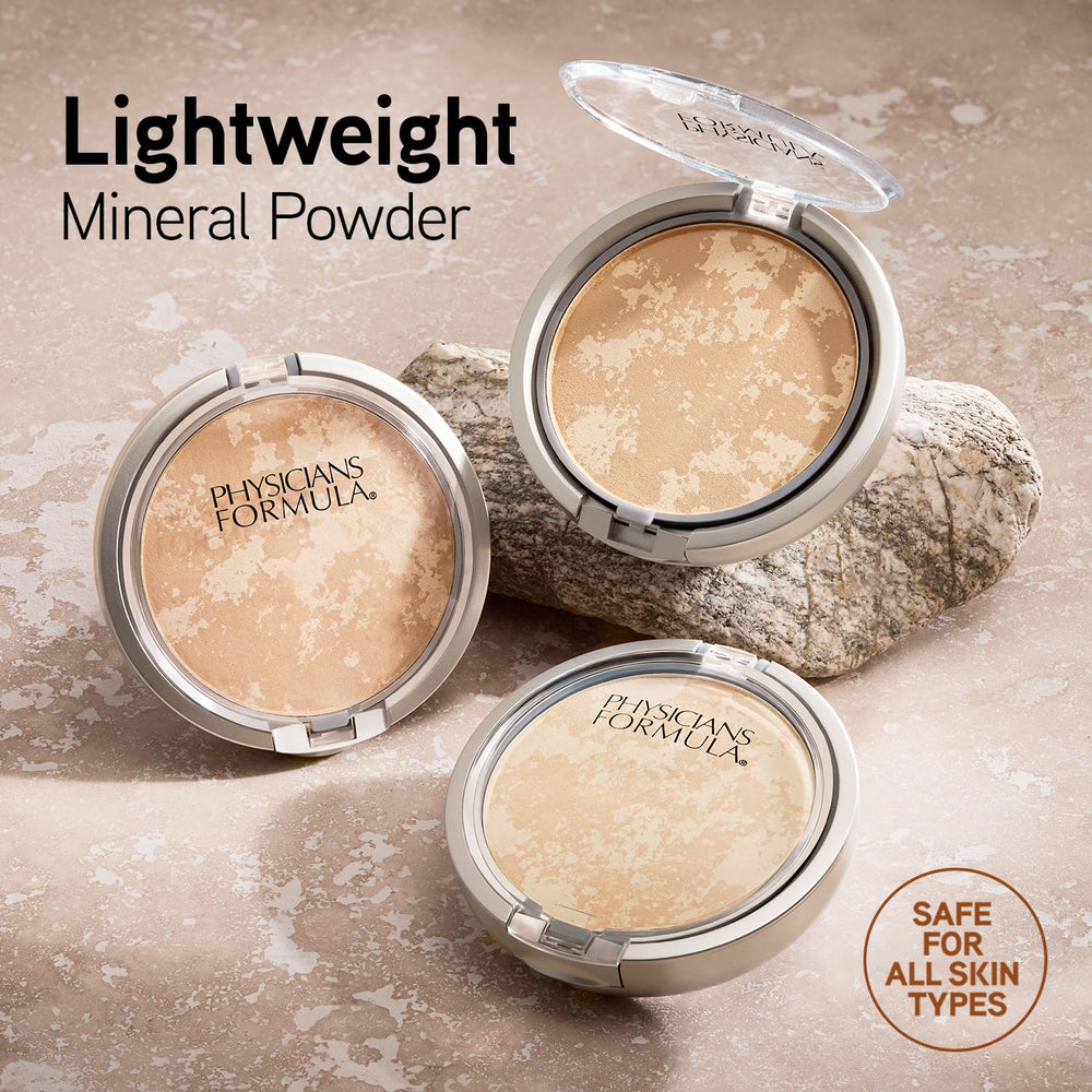 Pó mineral con cobertura ligera, Physicians Formula, acabado natural.
