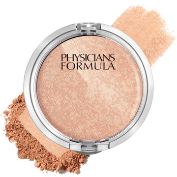 Polvo mineral sin talco de Physicians Formula, cobertura ligera para piel sensible.