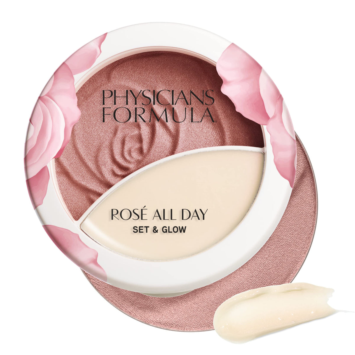 Physicians Formula rosé all day powder compacto ilumina y fija el maquillaje con suavidad
