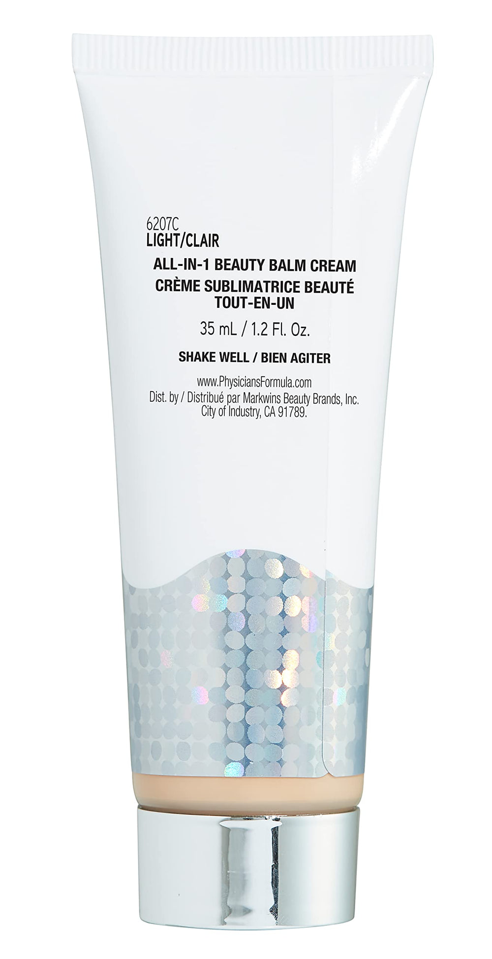 Prueba de tono de Physicians Formula Super BB Cream para comparar colores.