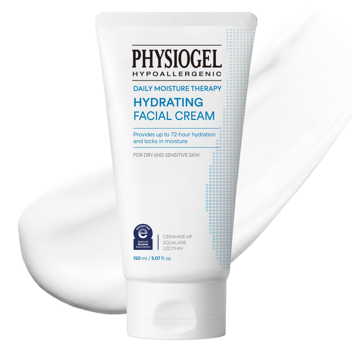 Physiogel crema hidratante diaria en envase práctico para uso diario.