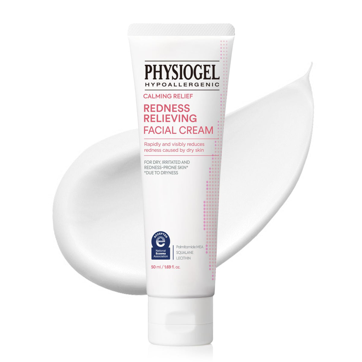 PHYSIOGEL: envase de crema para reducción de enrojecimiento, uso diario.