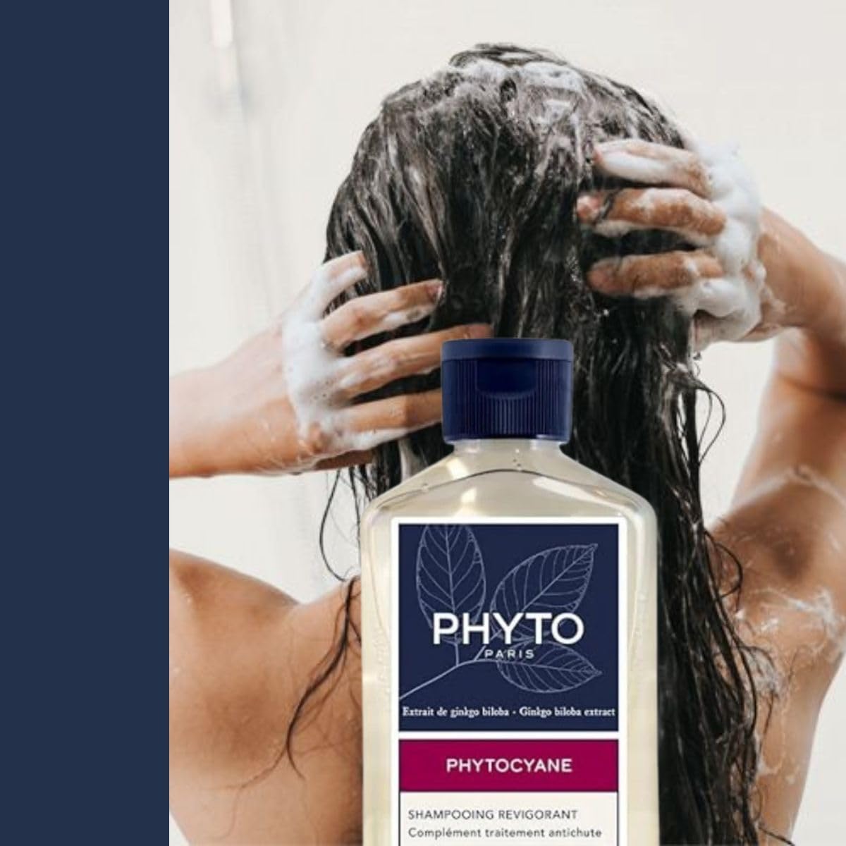 PHYTO PHYTOCYANE ingredientes naturales 81%; fórmula natural para el cuidado diario.