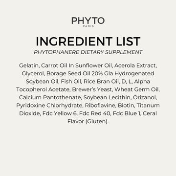 PHYTO Phytophanère: mezcla de omegas y vitaminas para brillo capilar.