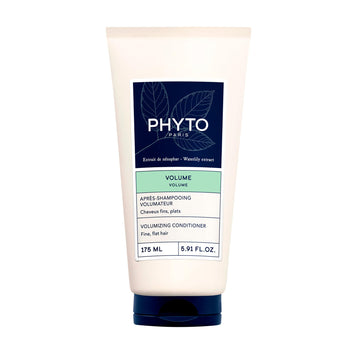 PHYTO VOLUME: bote del acondicionador listo para una aplicación suave que aporta volumen.