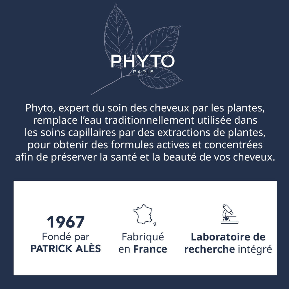 PHYTO VOLUME Rutina diaria: cabello ligero, flexible y suave al tacto.