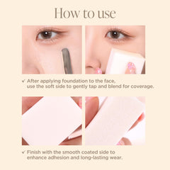 Piccasso esponja maquillaje, acabado doble para mate o luminoso.