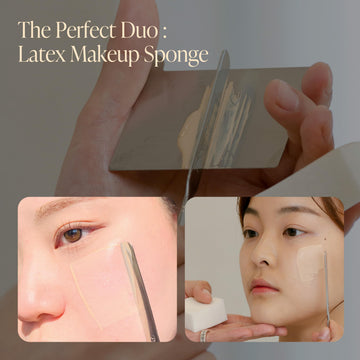 Piccasso esponja maquillaje, espatula compatible para cobertura natural.