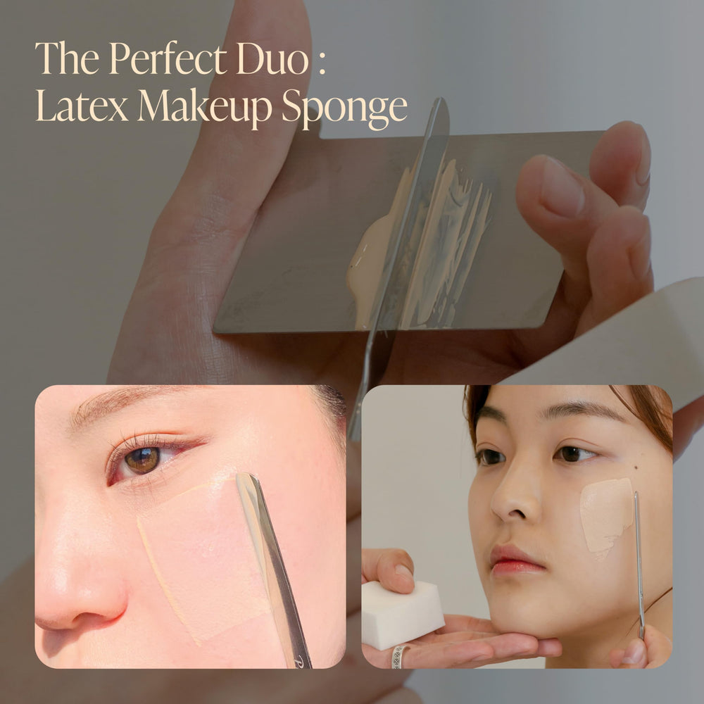 Piccasso esponja maquillaje, espatula compatible para cobertura natural.
