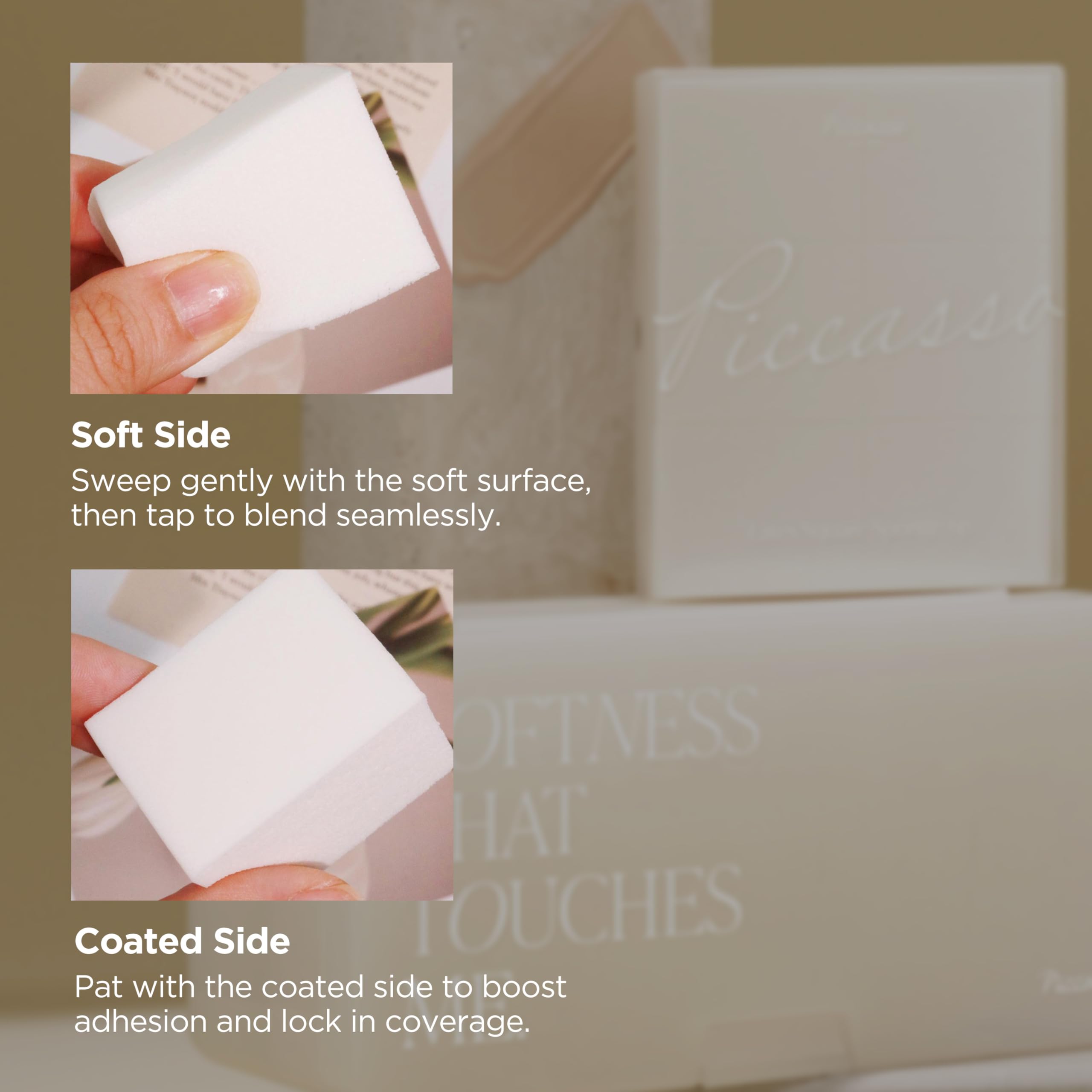 Piccasso esponja maquillaje ideal para contornos y zonas difíciles.