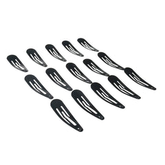 Clips de pelo PIDOUDOU negros, superficie lisa y diseño simple para uso diario.