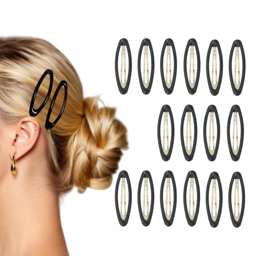 PIDOUDOU clip oval negro XL para cabello grueso, sujeción segura
