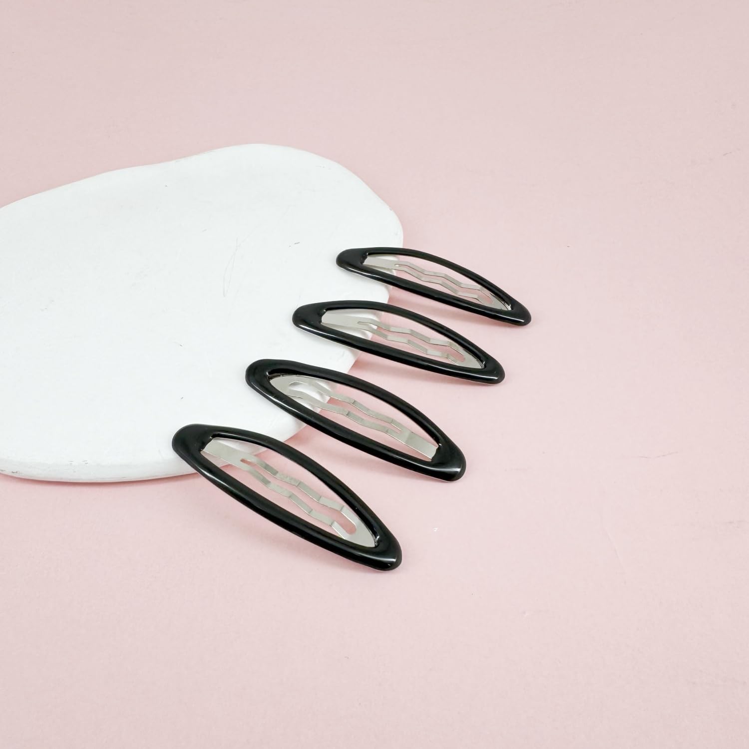 PIDOUDOU set de 16 clips XL para cabello grueso, negro y versátil