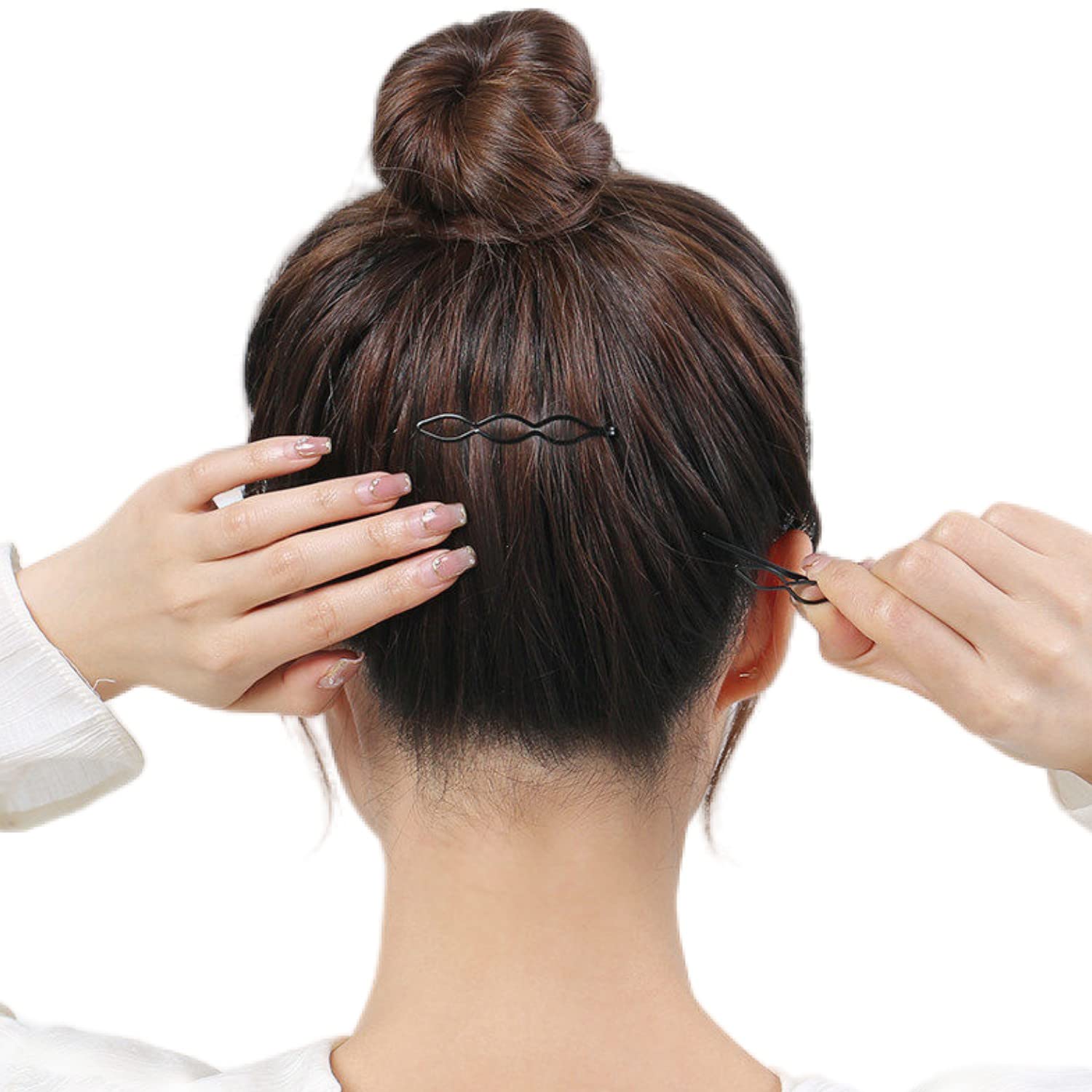 Paquete de 36 pinzas negras de metal PIDOUDOU para cabello
