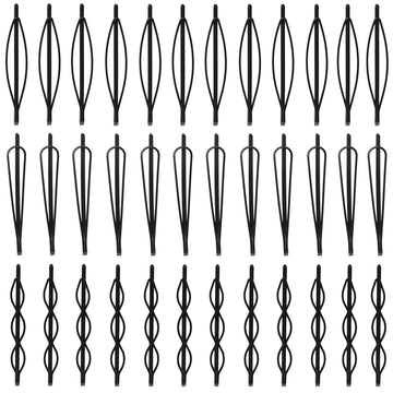 PINZAS negras PIDOUDOU de 2,7 pulgadas para cabello, sujeción estable