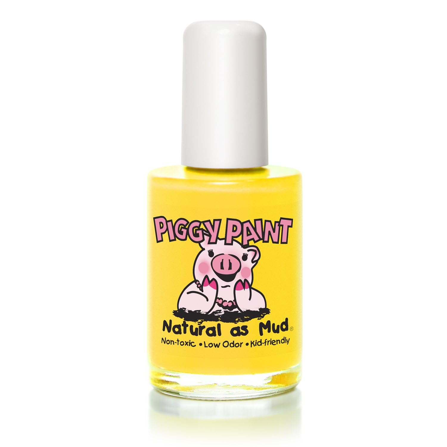 Piggy Paint Bae-Bee Bliss, botella frontal, esmalte seguro para uñas infantiles y sin químicos.