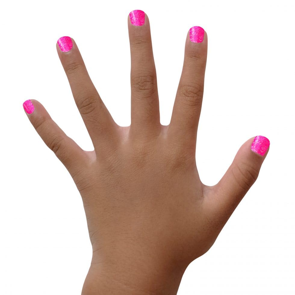 Piggy Paint Neon Lights, aplicación fácil en uñas, color vibrante para fiestas.