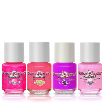 Piggy Paint: conjunto de 4 piruletas afortunadas, colores divertidos sin tóxicos.