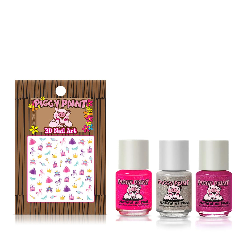 Piggy Paint set regalo de tres mini esmaltes glitter 0-25-oz para brillos diarios