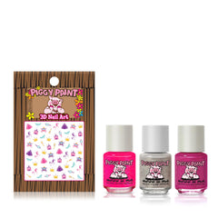 Piggy Paint set regalo de tres mini esmaltes glitter 0-25-oz para brillos diarios