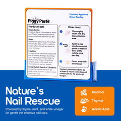 Dr. Paul's Piggy Paste Gel, aplicación en uñas, para uso limpio y sin desorden.