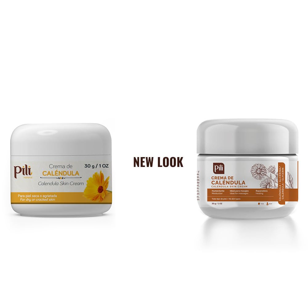 Pili Natural Calendula Crema, textura suave para piel más lisa.