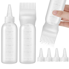 Pimoys: dos botellas para cabello, ideal para uso continuo sin salpicaduras.