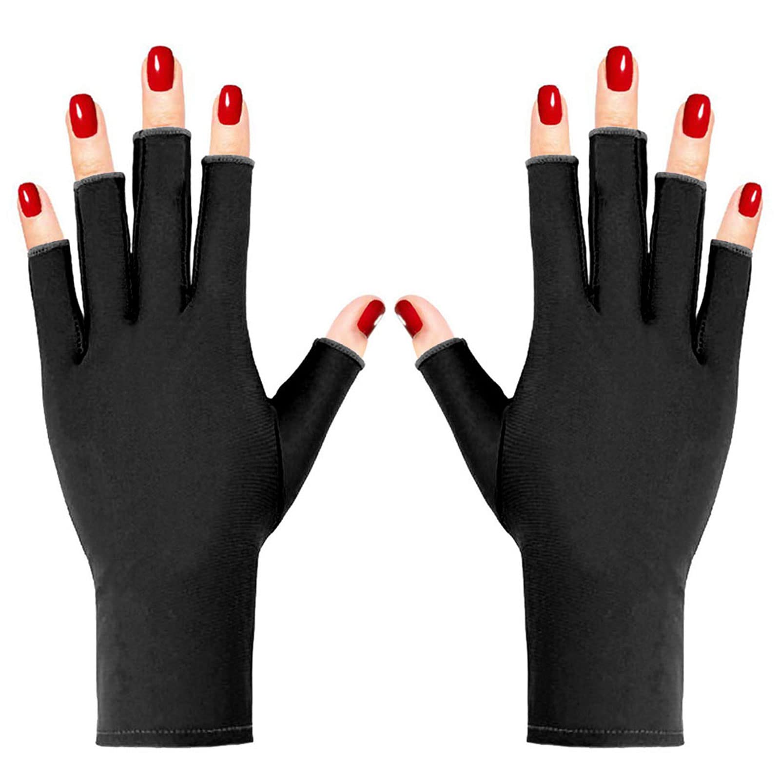 Pimoys guantes UV para manicura en gel con dedos libres protegen contra la radiación UV
