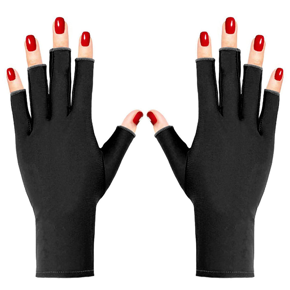 Pimoys guantes UV para manicura en gel con dedos libres protegen contra la radiación UV