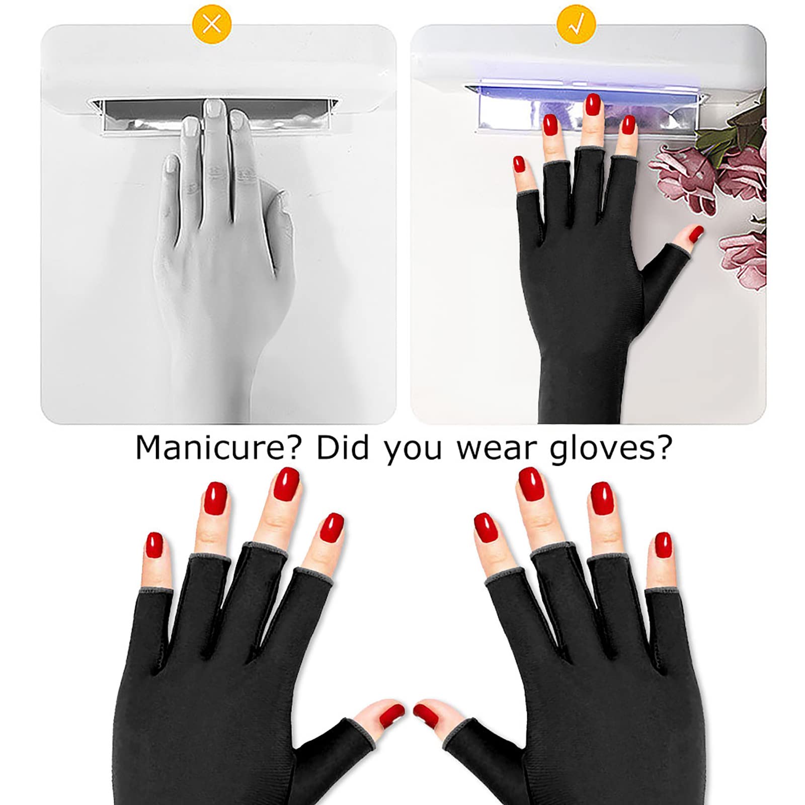 Pimoys guantes UV material elástico resistente para uso diario