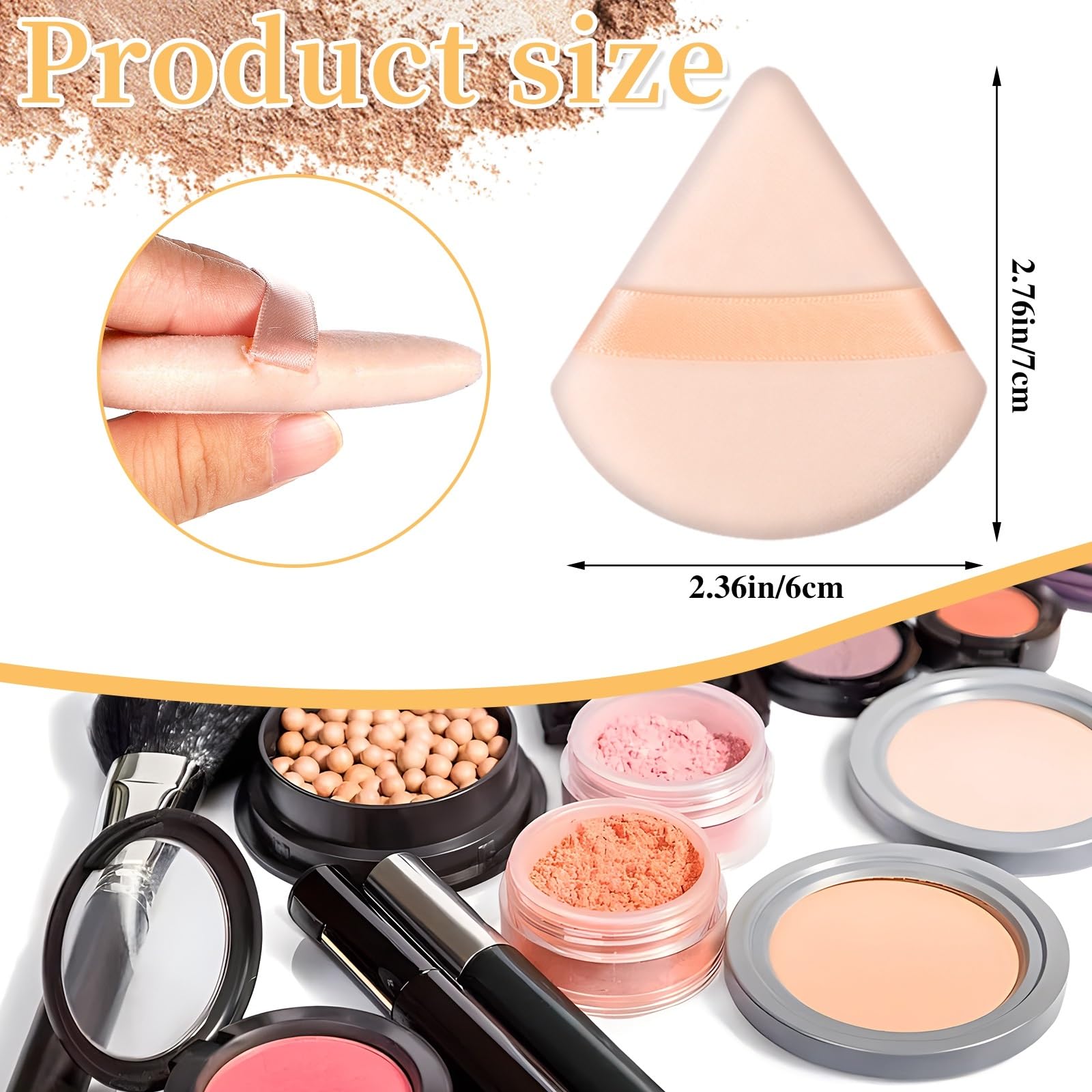 Pimoys Puff lado redondo para base con acabado natural y uniforme